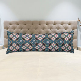 Modern Chic Geometric Blommigt Monogram Mönster Kroppskudde