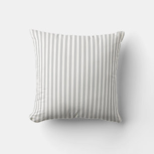 Modern chic-grått och vit rand-kudde kudde