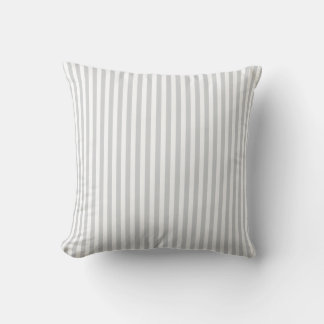 Modern chic-grått och vit rand-kudde kudde