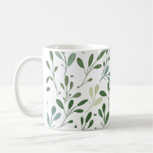 Modern Chic Greenery Watercolor Botanical Löv
