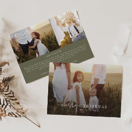 Modern Chic | Grönt Photo Overlay-julnyheter Julkort