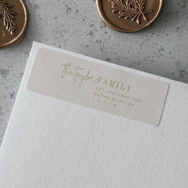 Modern Chic | Guld-familjens returadressetikett Returadress Etikett