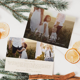 Modern Chic | Guld Fotoöverlagringsfamiljens nyhet Julkort