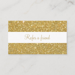 Modern Chic Guld Glitter Skrift Rabattkort