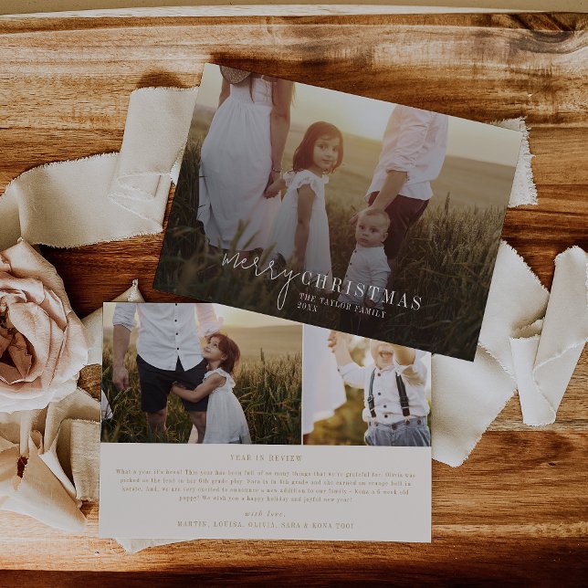 Modern Chic | Guld Photo Overlay-julnyheter Julkort (Skapare uppladdad)