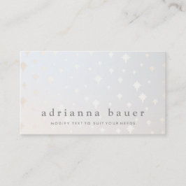 Modern Chic Guld Star Mönster Grått Visitkort
