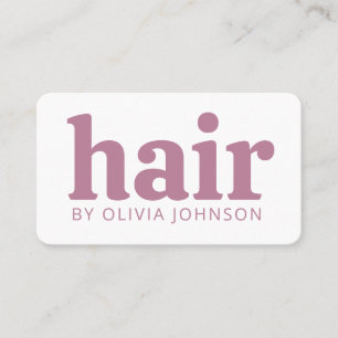 Modern Chic Hair Stylist Affärskort l White Visitkort