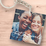 Modern Chic Heart Best Friends Besties BFF-foto<br><div class="desc">Design består av roligt och spelande kursiv skripttypografi med sans serif-teckensnitt. Lägg till ett anpassningsbar-foto.</div>