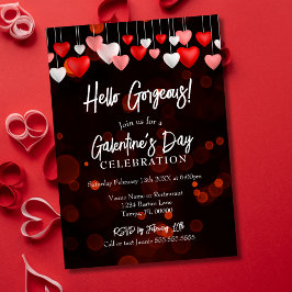 Modern Chic Hello Gorgeous Galentine's Day-fest Inbjudningar
