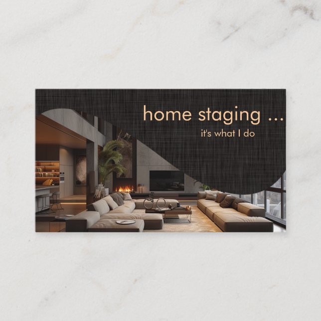 Modern Chic Hem Inredning Visitkort (Framsida)