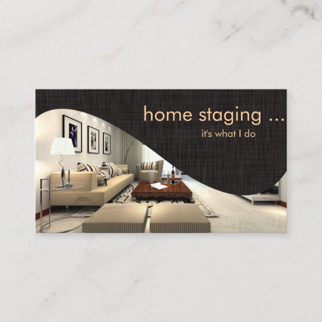 Modern Chic Heminredning Visitkort (Framsida)