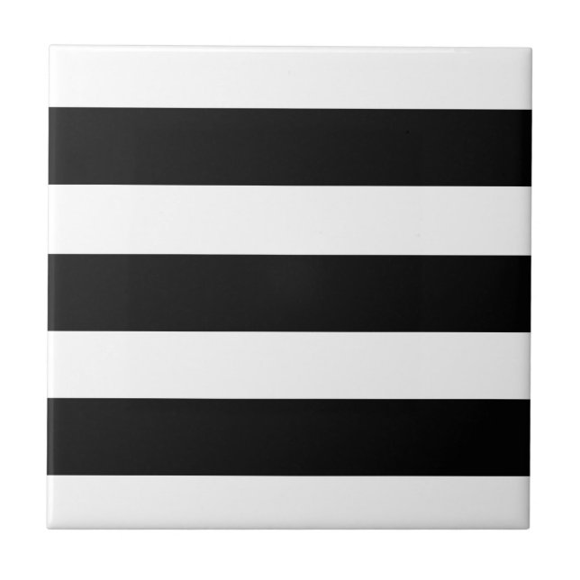 Modern Chic i Black & White Rand Kakelplatta (Framsidan)