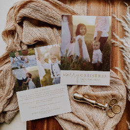 Modern Chic | Julfoto i Guld - år för översyn Julkort