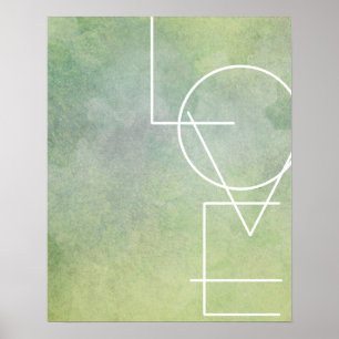 modern chic kärlek-typografi poster väggkonst