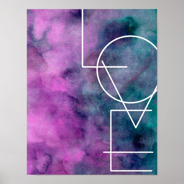 modern chic kärlek-typografi poster väggkonst (Framsidan)
