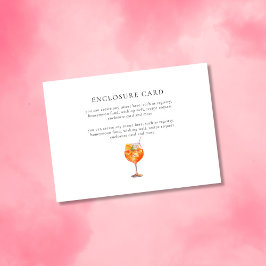 Modern Chic kärlek vid första spritz bröllopsfest Tilläggskort