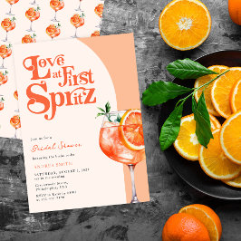 Modern Chic Kärlek vid Första Spritz-Möhippan Inbjudningar