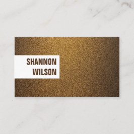 Modern chic koppar glitter guld, vitt ram visitkort