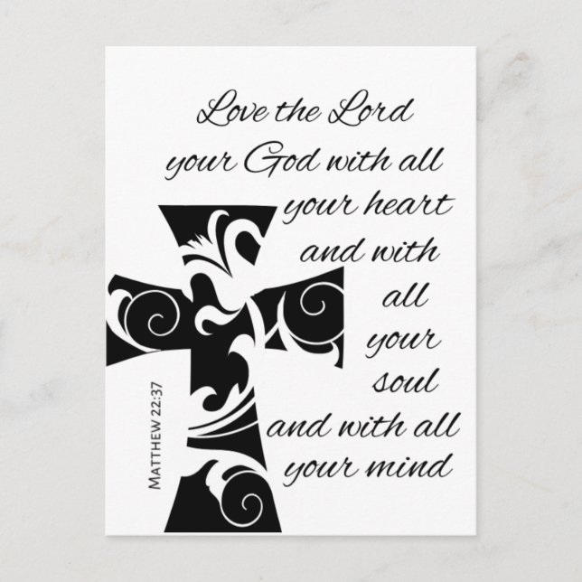 modern chic KOR + BIBLE VERSE | Vykort (Framsida)