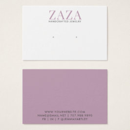 Modern Chic Lavender Earring Jewelry Visning Cards Visitkort