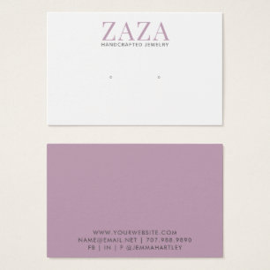 Modern Chic Lavender Earring Jewelry Visning Cards Visitkort