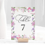 Modern Chic Lavender Lila blommor Bröllop Bordsnummer<br><div class="desc">Modern Chic Lavender Lila blommor Bröllop Bordsnummer. Matchande objekt är tillgängliga.</div>