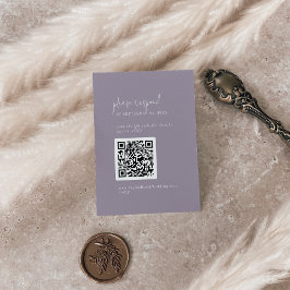 Modern Chic Lavender Lila QR-kodOSA Tilläggskort