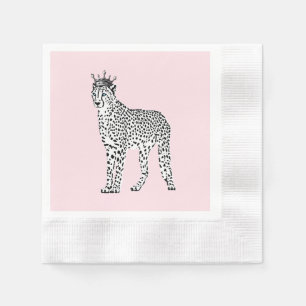 Modern Chic Leopard Queen Monogram Napkins Pappersservett