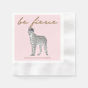 Modern Chic Leopard Queen Monogram Napkins Pappersservett