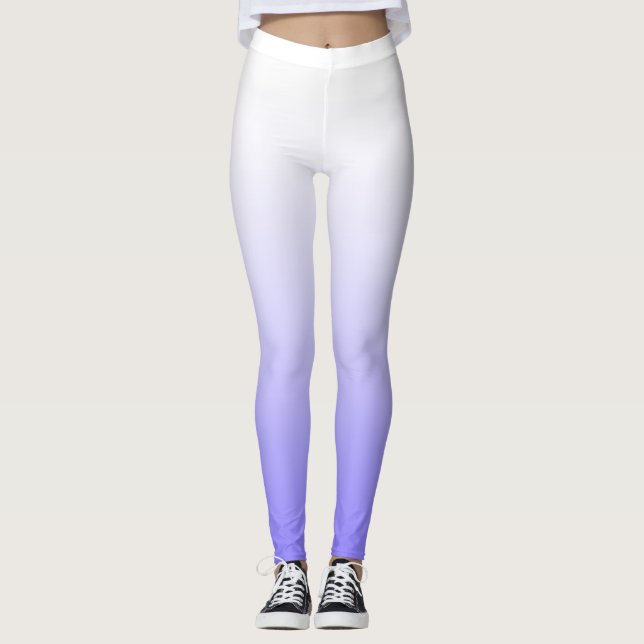 Modern Chic Lila Lilac Ombre Leggings (Framsida)