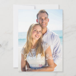 Modern Chic Lilac Heart Photo Couple Bröllop