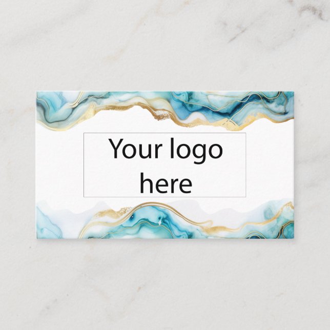 Modern Chic Logotyp QR Code Social Media-webbplats Visitkort (Framsida)