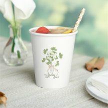Modern Chic Lucky Shamrock med rosett babyfirande