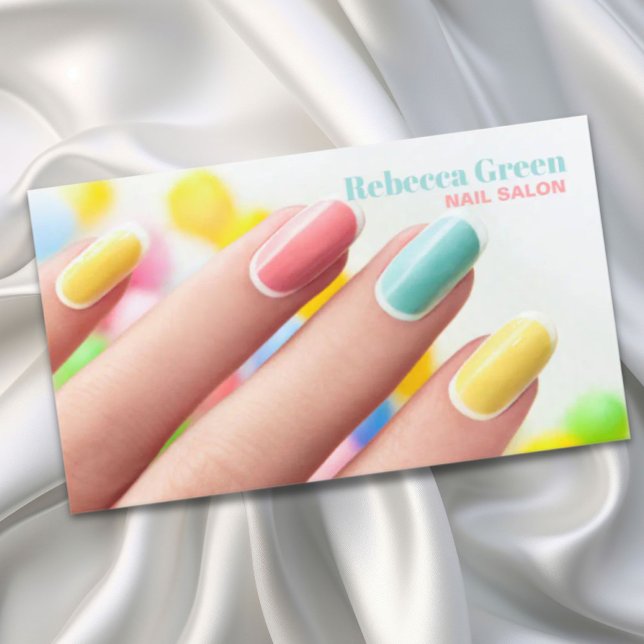 Modern Chic Manicurist Nail Artist Nail Salon Visitkort (Modern Chic Manicurist Nail Artist Nail Salon Business Card)