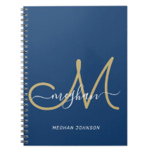 Modern Chic Marin Guld Mönstrad Monogram