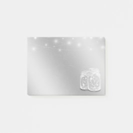 Modern Chic Mason Burk String Ljus Silver Flower Post-it Block