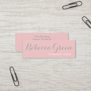 Modern Chic Minimalistisk kosmetikaliknande rosa Mini Visitkort