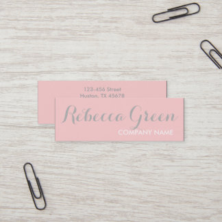 Modern Chic Minimalistisk kosmetikaliknande  rosa Mini Visitkort