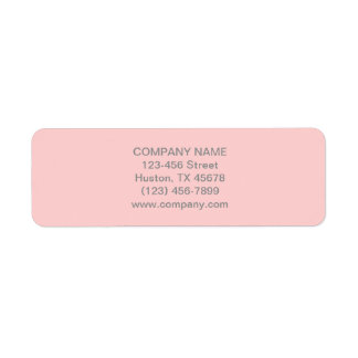 Modern Chic Minimalistisk kosmetikaliknande  rosa Returadress Etikett