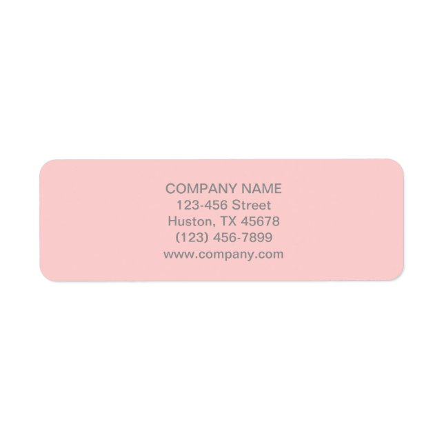 Modern Chic Minimalistisk kosmetikaliknande  rosa Returadress Etikett (Framsidan)