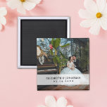 Modern Chic - minimalistisk par fotobröllop-favori Magnet<br><div class="desc">Magnet Modern Chic - minimalistisk par fotobröllopsfavoriter</div>
