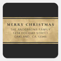 Modern Chic - minimalistisk svart Guld-jultorg