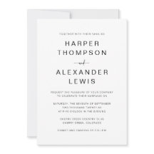 Modern Chic minimalistisk typografi Bröllop