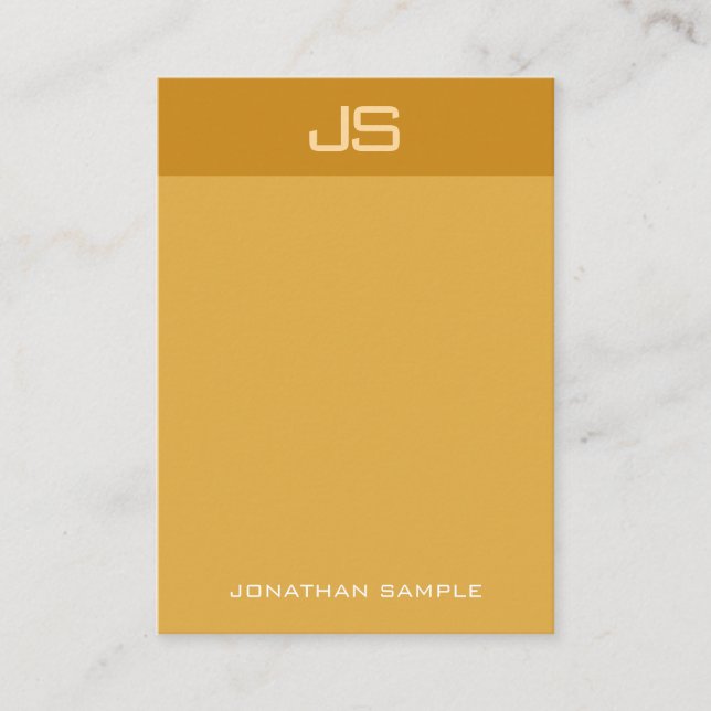 Modern Chic Monogram Elegant Template Trend Färg Visitkort (Framsida)