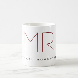Modern Chic Monogram-Professionell Kaffemugg