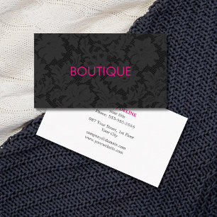 Modern chic mörk Boutique för grå färgsnörem Visitkort