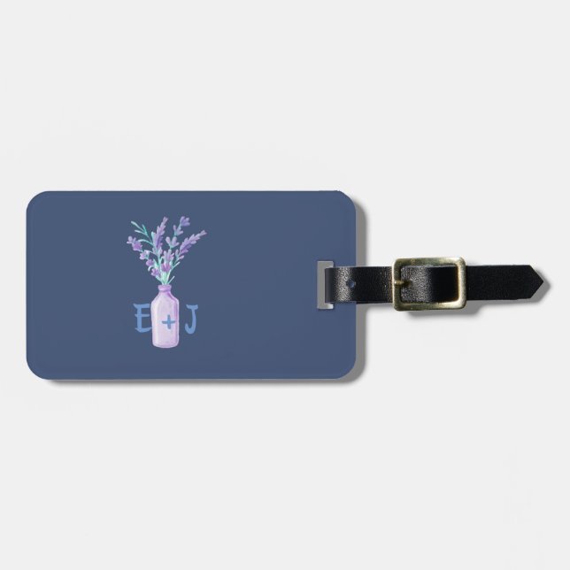 Modern Chic Murkla Lavendel Bagagebricka (Horisontell Framsida)