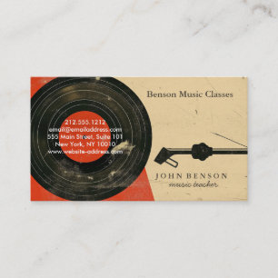 Modern chic Music Lessons Visitkort