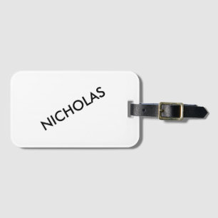 Modern Chic Namn IT Personlig White Bagagebricka
