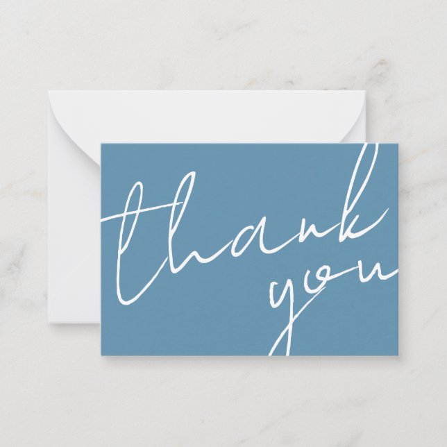 Modern Chic Navy Blue Calligraphy Script Wedding  Anteckningskort (Framsida)